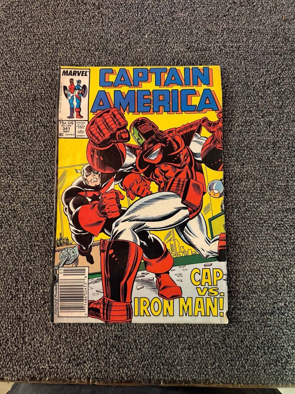 Captain America #341 Marvel Comics 1988 Cap vs Iron Man